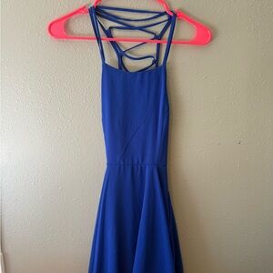 Lulu's Royal Blue Backless Dress